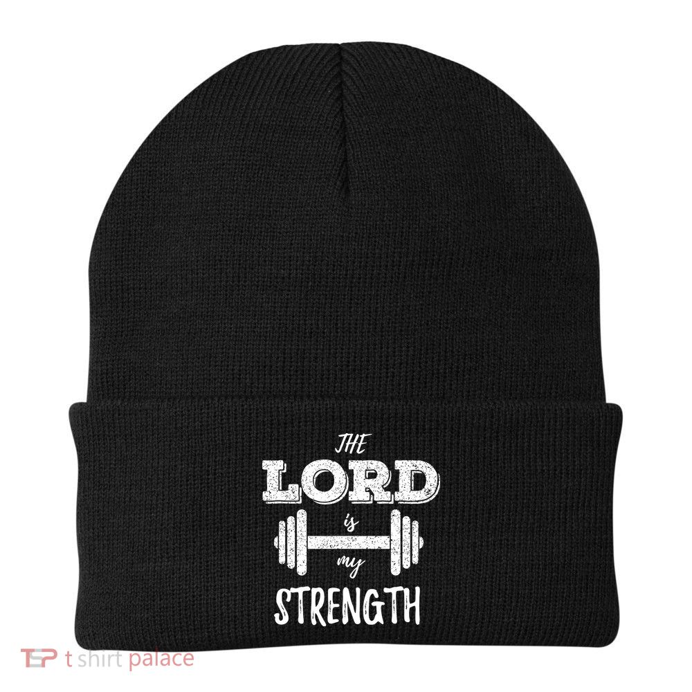 Christian Workout Gym Lord Is My Strength Beanie