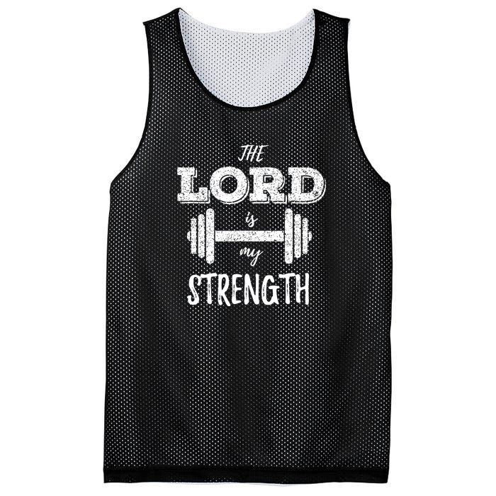 Christian Workout Gym Lord Is My Strength Mesh Reversible Basketball Jersey Tank