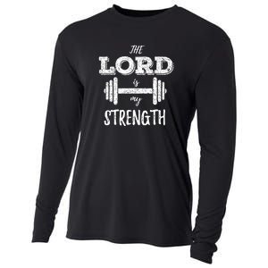 Christian Workout Gym Lord Is My Strength Cooling Performance Long Sleeve Crew