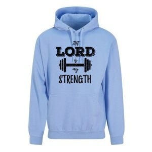 Christian Workout Gym Lord Is My Strength Unisex Surf Hoodie