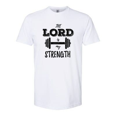 Christian Workout Gym Lord Is My Strength Softstyle® CVC T-Shirt