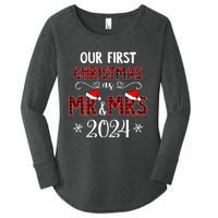 Couple Wife Husband Xmas Our First Christmas As Mr Mrs 2024 Women's Perfect Tri Tunic Long Sleeve Shirt