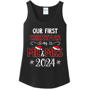 Couple Wife Husband Xmas Our First Christmas As Mr Mrs 2024 Ladies Essential Tank