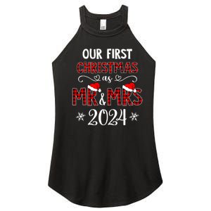 Couple Wife Husband Xmas Our First Christmas As Mr Mrs 2024 Women's Perfect Tri Rocker Tank