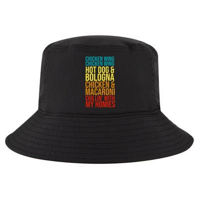 Chicken Wing Hot Dog Macaroni and Chilin With My Homies Cool Comfort Performance Bucket Hat