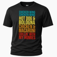 Chicken Wing Hot Dog Macaroni and Chilin With My Homies Cooling Performance Crew T-Shirt