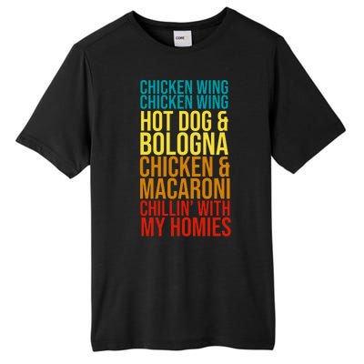 Chicken Wing Hot Dog Macaroni and Chilin With My Homies Tall Fusion ChromaSoft Performance T-Shirt