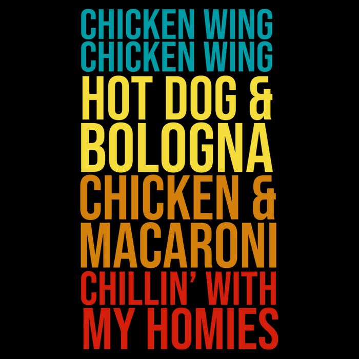 Chicken Wing Hot Dog Macaroni and Chilin With My Homies 16 in Basic Backpack