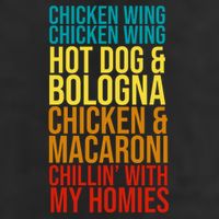 Chicken Wing Hot Dog Macaroni and Chilin With My Homies Golf Towel
