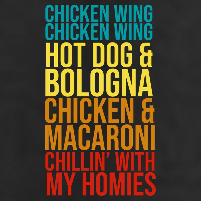 Chicken Wing Hot Dog Macaroni and Chilin With My Homies Golf Towel