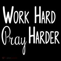 Christian Work Hard Pray Harder Gift Drawstring Bag