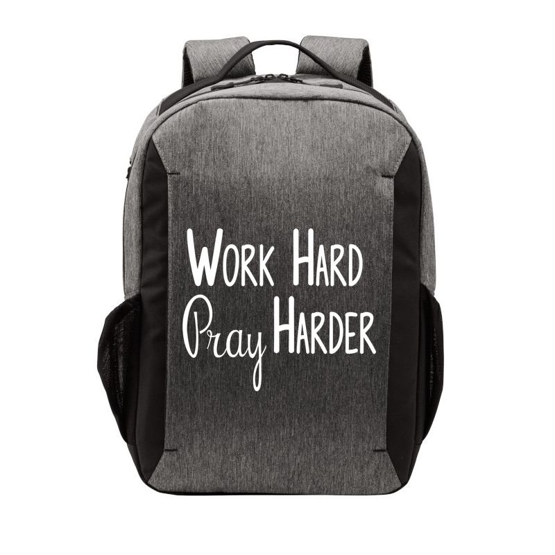 Christian Work Hard Pray Harder Gift Vector Backpack