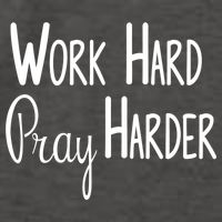 Christian Work Hard Pray Harder Gift Vector Backpack