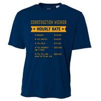 Construction Worker Hourly Rate Labour Day Foreman Cooling Performance Crew T-Shirt