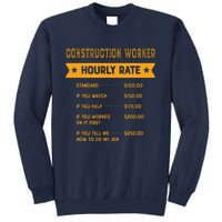 Construction Worker Hourly Rate Labour Day Foreman Sweatshirt