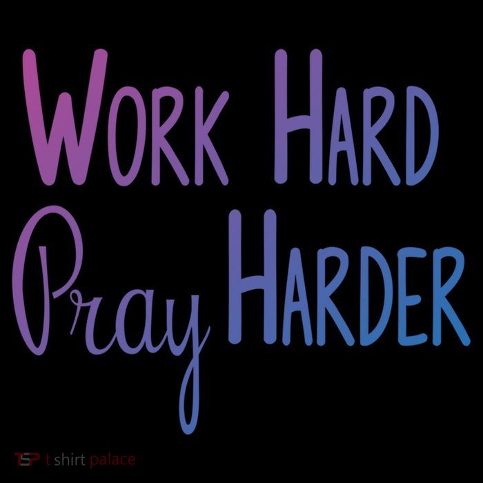 Christian Work Hard Pray Harder Gift Flatbill Hat