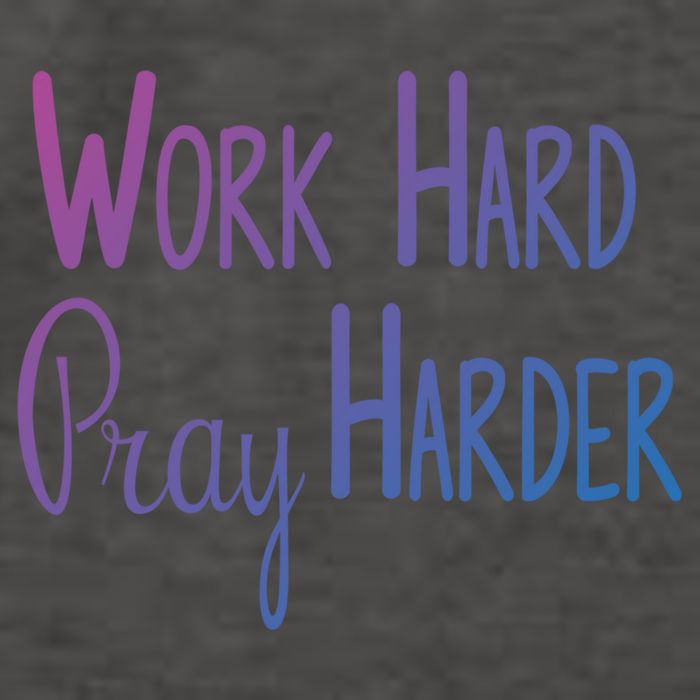 Christian Work Hard Pray Harder Gift Vector Backpack