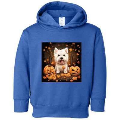 Cute Westie Halloween Gift Toddler Hoodie