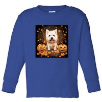 Cute Westie Halloween Gift Toddler Long Sleeve Shirt