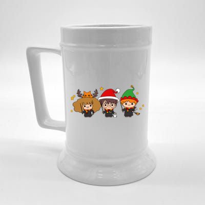 Cute Wizards Hogwarts Christmas Xmas Holiday Beer Stein