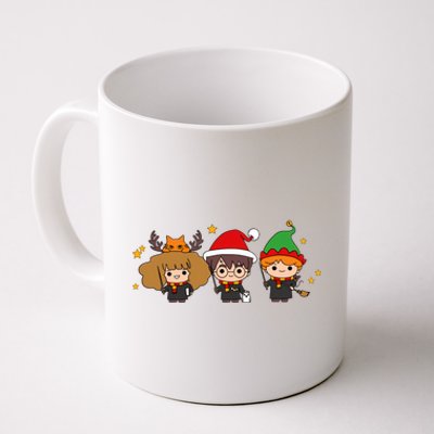 Cute Wizards Hogwarts Christmas Xmas Holiday Coffee Mug