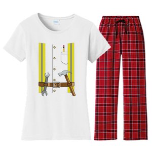 Construction Worker Halloween Costume For Boy Adults Women's Flannel Pajama Set