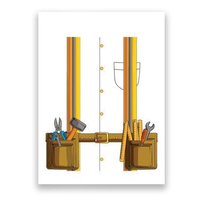Construction Worker Halloween Costume For Boy Girl Poster