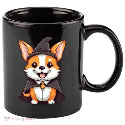Corgi Witch Halloween Corgi Funny Gift 11oz C Handle Ceramic Mug
