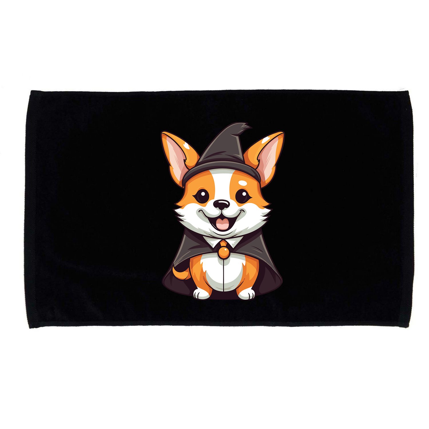 Corgi Witch Halloween Corgi Funny Gift Microfiber Hand Towel