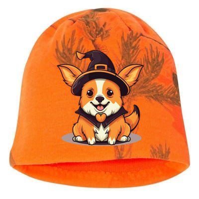 Corgi Witch Halloween Corgi Meaningful Gift Kati - Camo Knit Beanie