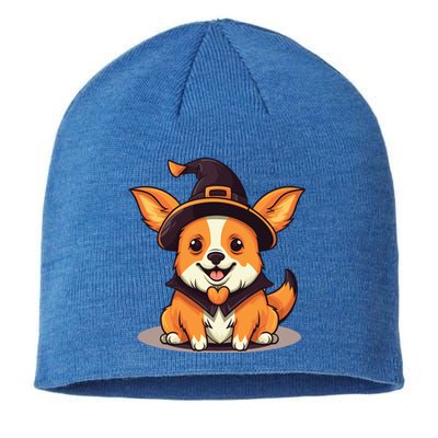 Corgi Witch Halloween Corgi Meaningful Gift Sustainable Beanie