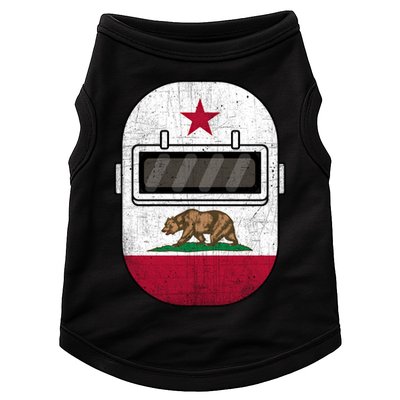 California Welders Helmet California Flag Welding Fabricator Funny Gift Doggie Tank