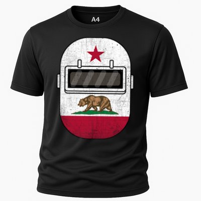California Welders Helmet California Flag Welding Fabricator Funny Gift Performance Shirt