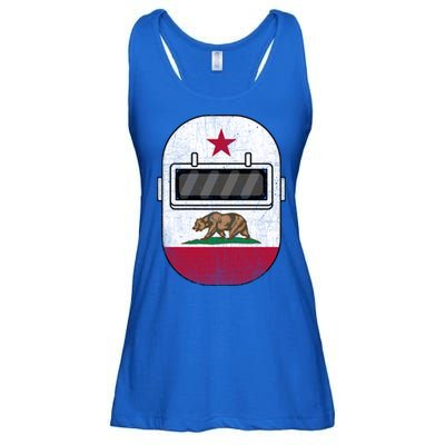 California Welders Helmet California Flag Welding Fabricator Funny Gift Ladies Essential Flowy Tank