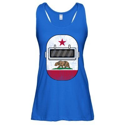 California Welders Helmet California Flag Welding Fabricator Funny Gift Ladies Essential Flowy Tank