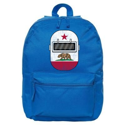 California Welders Helmet California Flag Welding Fabricator Funny Gift 16 in Basic Backpack