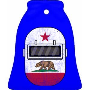 California Welders Helmet California Flag Welding Fabricator Funny Gift Ceramic Bell Ornament