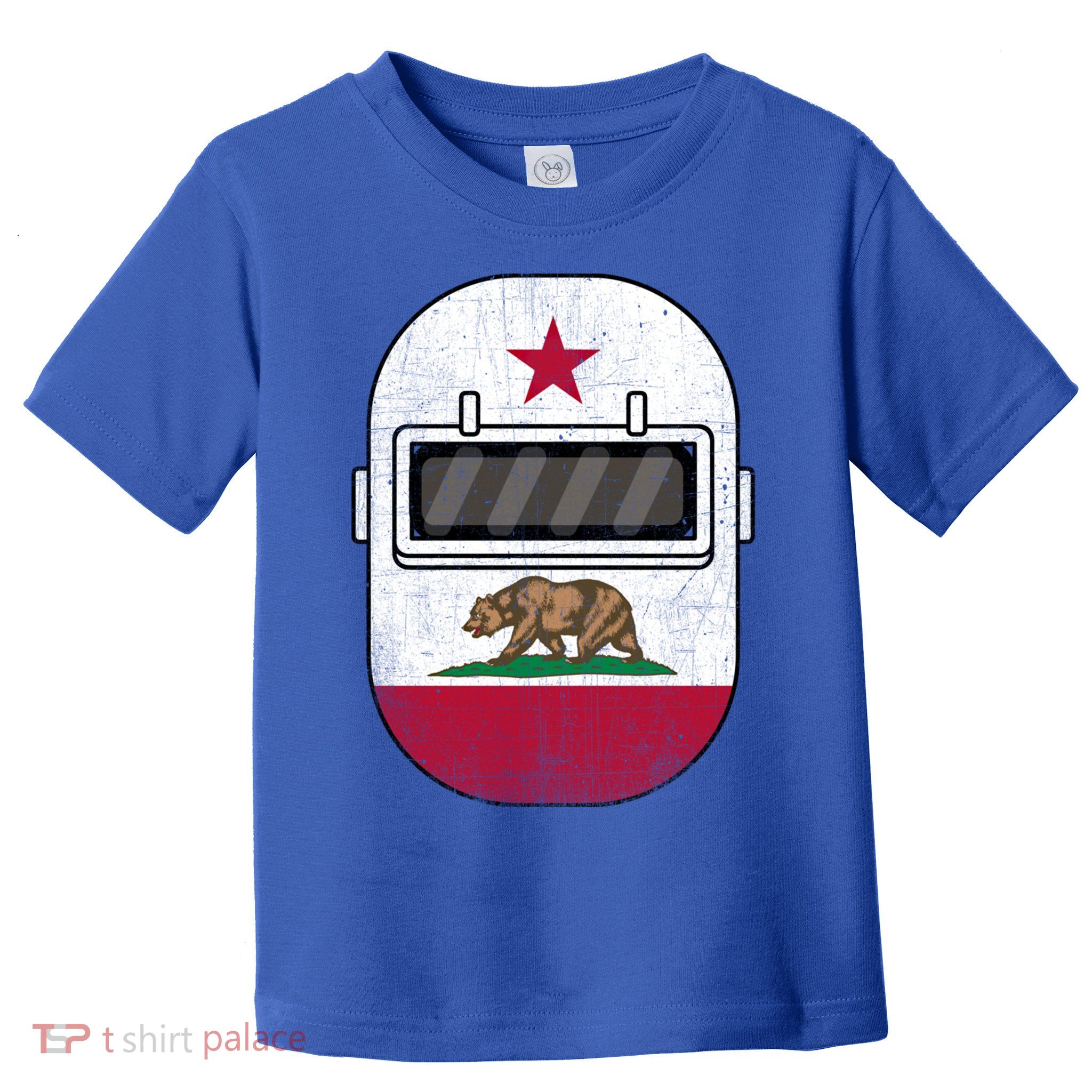 California Welders Helmet California Flag Welding Fabricator Funny Gift Toddler T-Shirt
