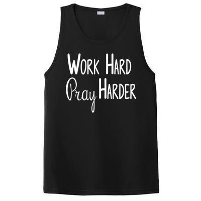 Christian Work Hard Pray Harder Great Gift PosiCharge Competitor Tank