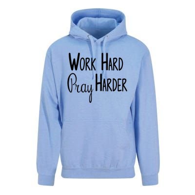 Christian Work Hard Pray Harder Great Gift Unisex Surf Hoodie