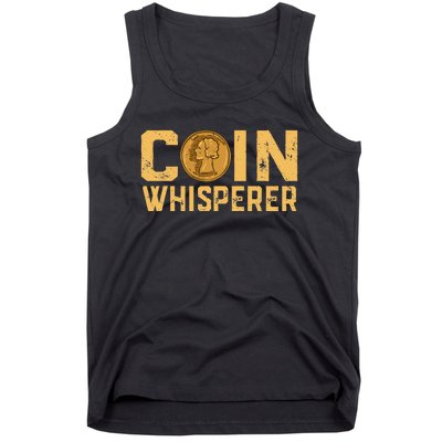 Coin Whisperer Humor Metal Detecting Treasure Hunt Hunter Tank Top