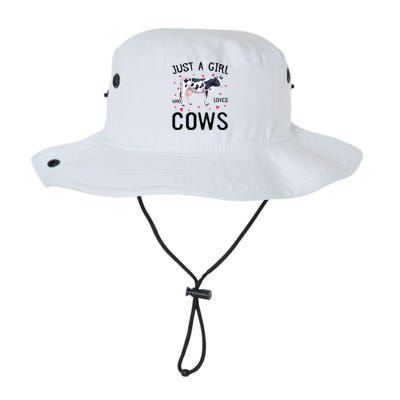 Cow With Hearts Graphic Just A Girl Who Loves Cows Gift Legacy Cool Fit Booney Bucket Hat