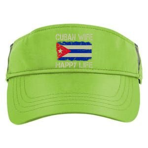 Cuban Wife Happy Life Cuba Flag Funny Husband Meaningful Gift Adult Drive Performance Visor