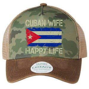 Cuban Wife Happy Life Cuba Flag Funny Husband Meaningful Gift Legacy Tie Dye Trucker Hat