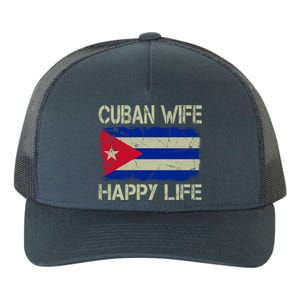 Cuban Wife Happy Life Cuba Flag Funny Husband Meaningful Gift Yupoong Adult 5-Panel Trucker Hat