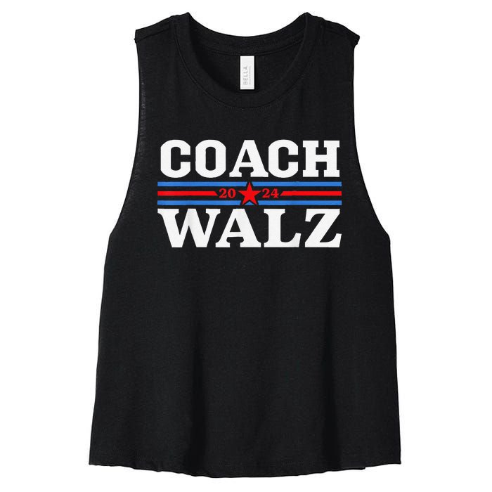 Coach Waltz Harris Waltz 2024 Election Kamala Harris Gift Women's Racerback Cropped Tank