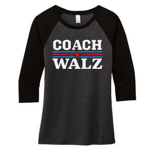 Coach Waltz Harris Waltz 2024 Election Kamala Harris Gift Women's Tri-Blend 3/4-Sleeve Raglan Shirt