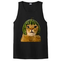 Cat Watermelon Helmet Daddy Mommy Boy Girl Funny PosiCharge Competitor Tank