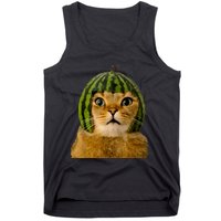 Cat Watermelon Helmet Daddy Mommy Boy Girl Funny Tank Top