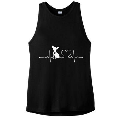Chihuahua with Heartbeat - Chihuahua Ladies PosiCharge Tri-Blend Wicking Tank